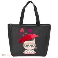 Grump Cat Valentines Day Tote Bag thumb 0
