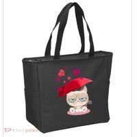 Grump Cat Valentines Day Tote Bag thumb 2