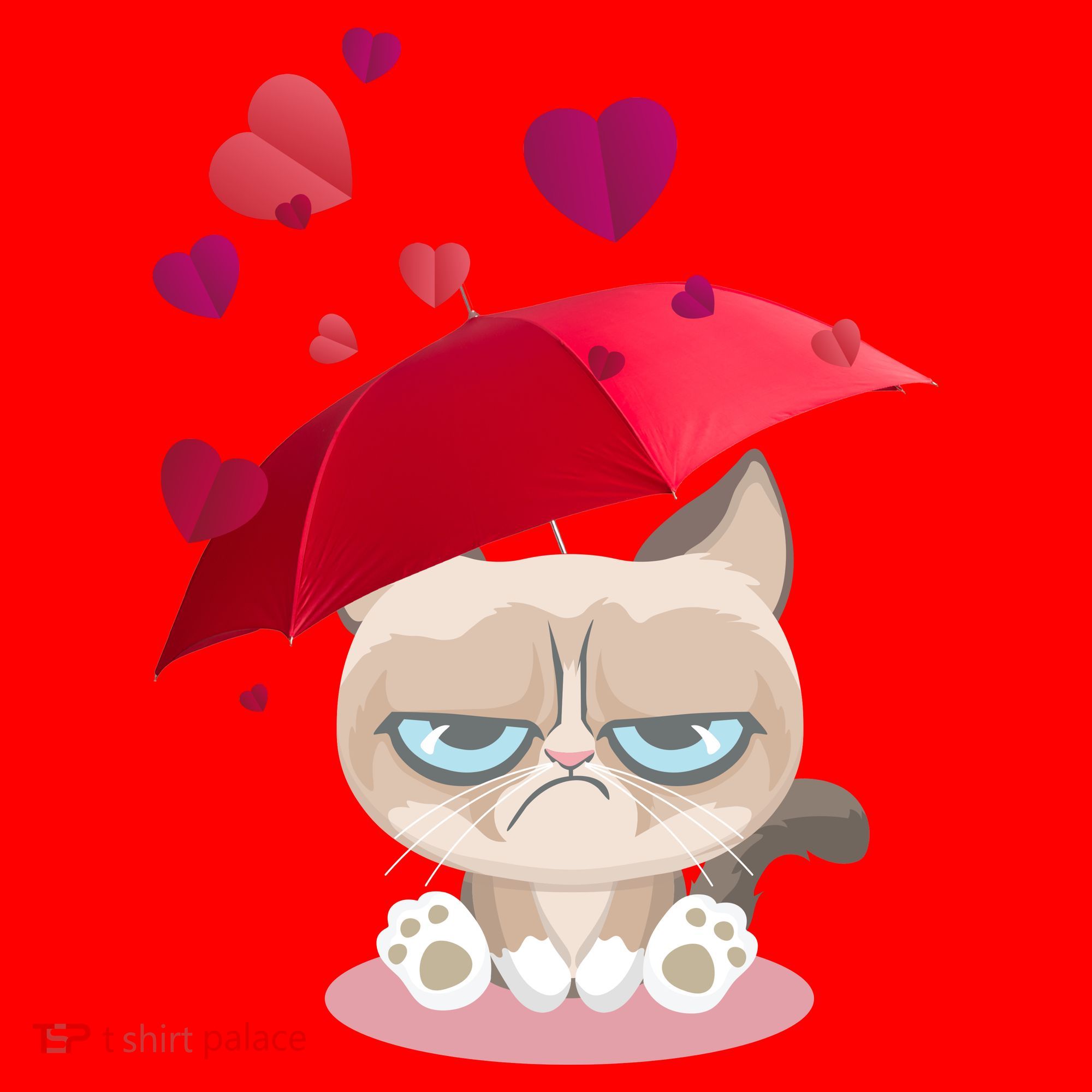 Grump Cat Valentines Day Santa Hat