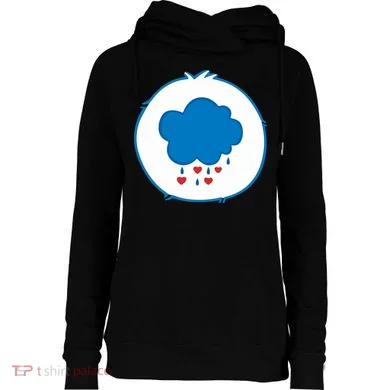 Grumpy Bear Costume Womens Funnel Neck Pullover Hood