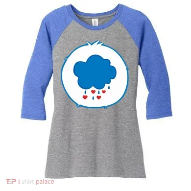 Grumpy Bear Costume Women's Tri-Blend 3/4-Sleeve Raglan Shirt