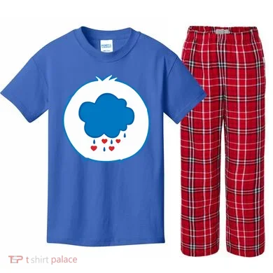 Grumpy Bear Costume Kids Plaid Pajama Set