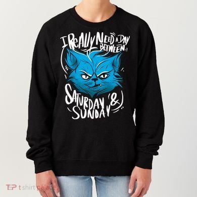 Grumpy Cat Weekend Funny Women's Sweatshirt