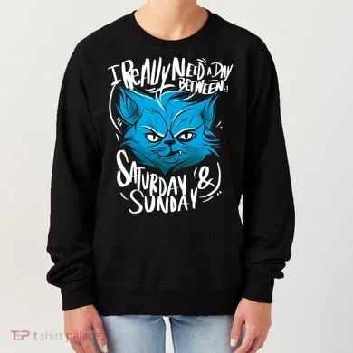 Grumpy Cat Weekend Funny Women's Sweatshirt