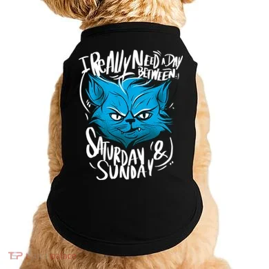 Grumpy Cat Weekend Funny Doggie Tank