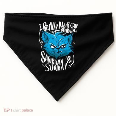 Grumpy Cat Weekend Funny USA-Made Doggie Bandana