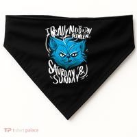 Grumpy Cat Weekend Funny USA-Made Doggie Bandana thumb 0