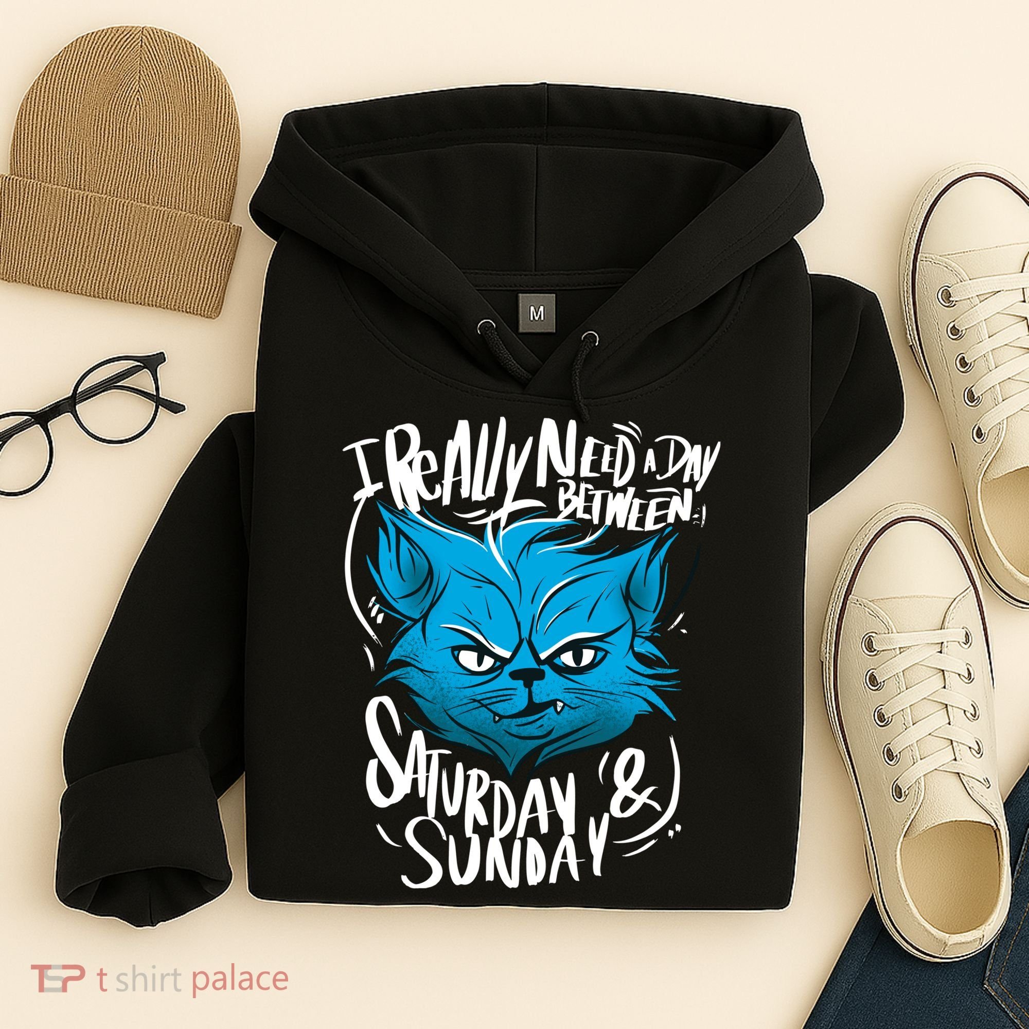 Grumpy Cat Weekend Funny Hoodie