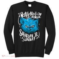 Grumpy Cat Weekend Funny Sweatshirt thumb 0
