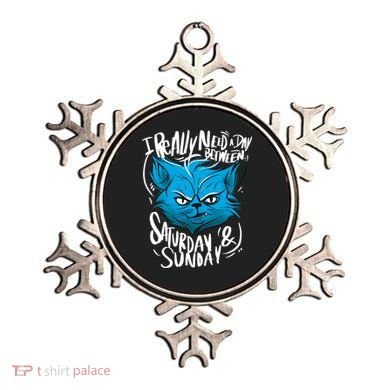 Grumpy Cat Weekend Funny Ornament