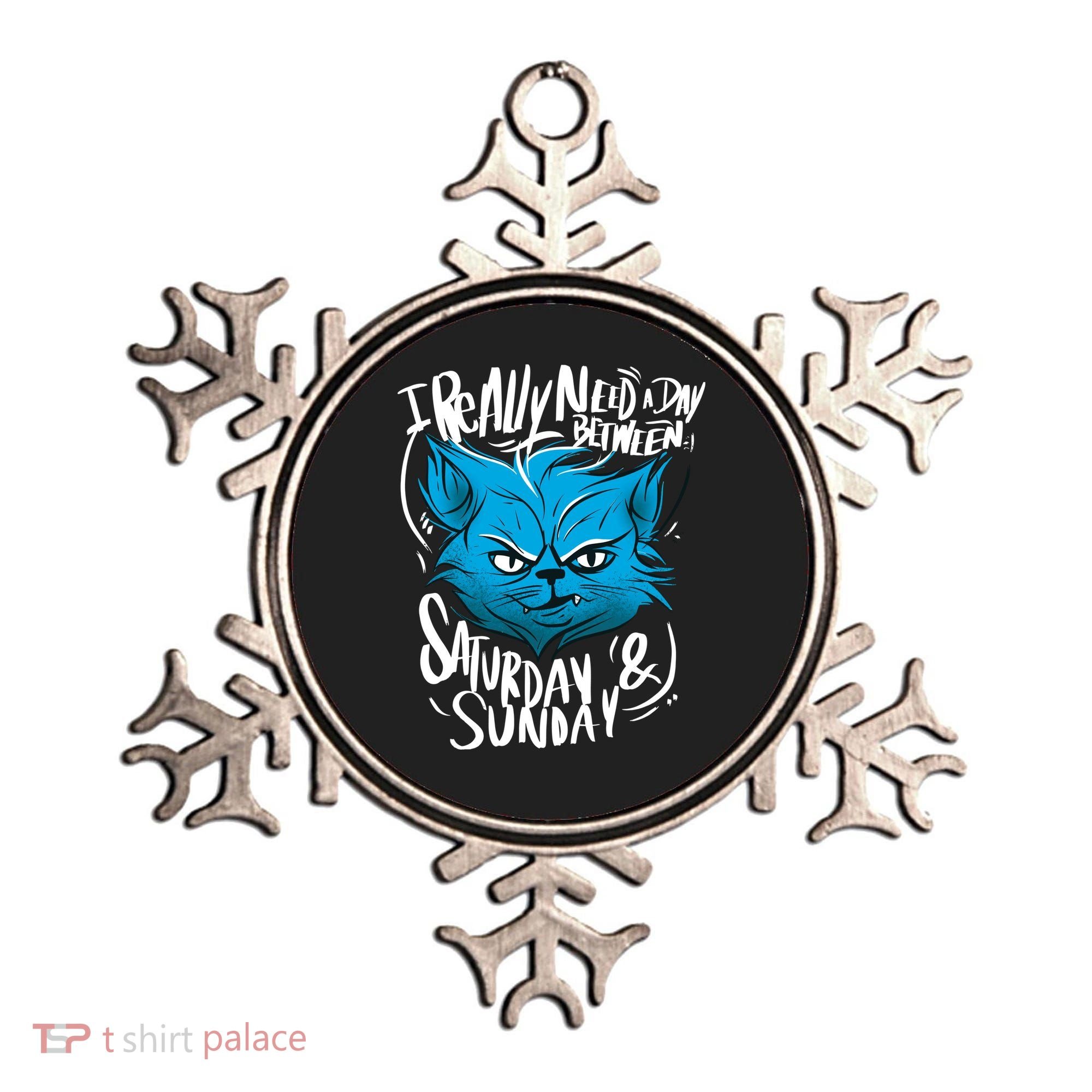 Grumpy Cat Weekend Funny Ornament