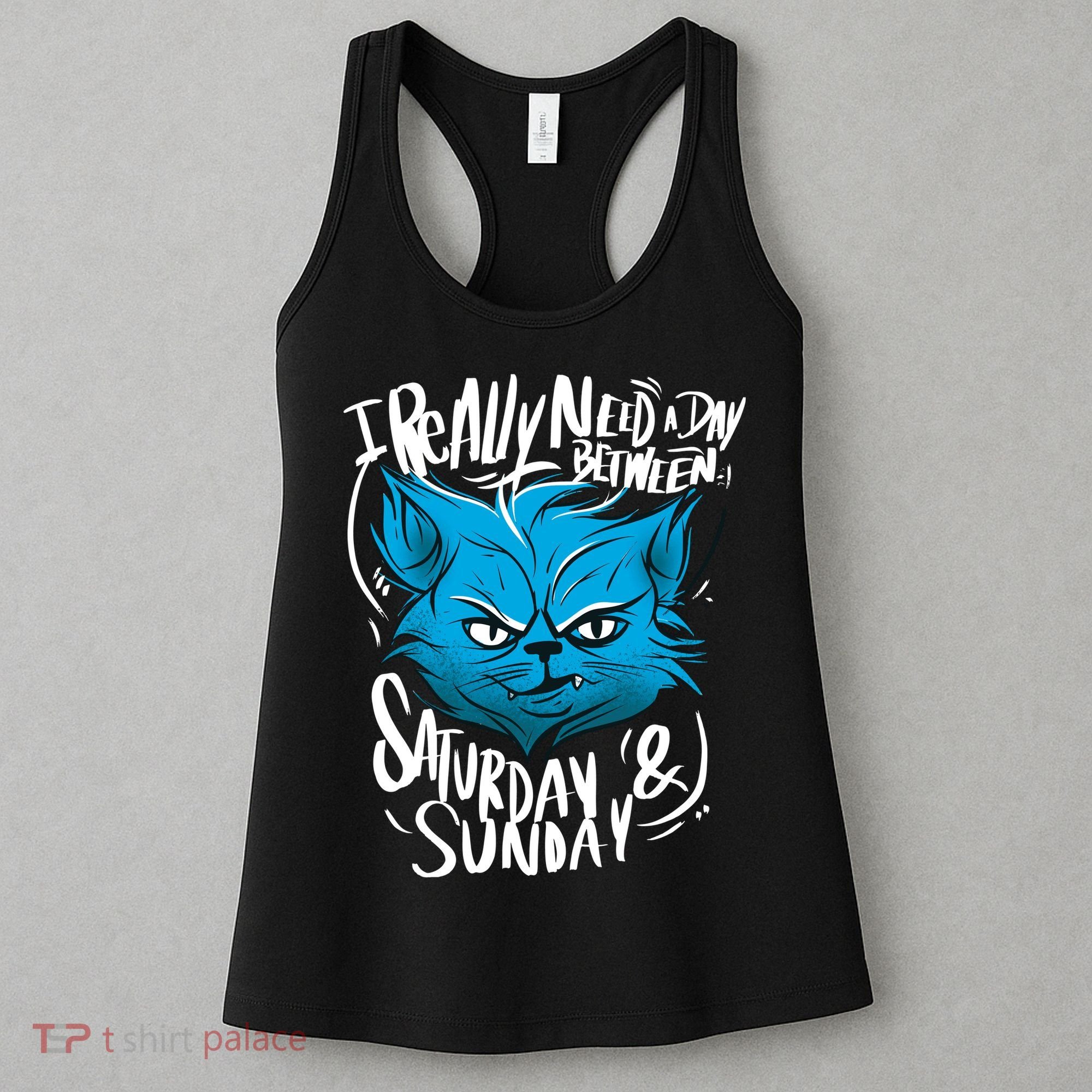 Grumpy Cat Weekend Funny Women's Tank Top