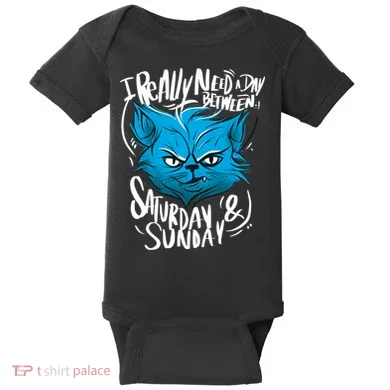 Grumpy Cat Weekend Funny Baby Bodysuit