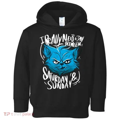 Grumpy Cat Weekend Funny Toddler Hoodie