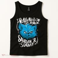 Grumpy Cat Weekend Funny Tank Top thumb 2