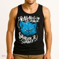 Grumpy Cat Weekend Funny Tank Top thumb 3