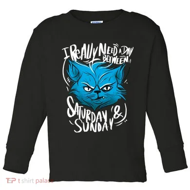 Grumpy Cat Weekend Funny Toddler Long Sleeve