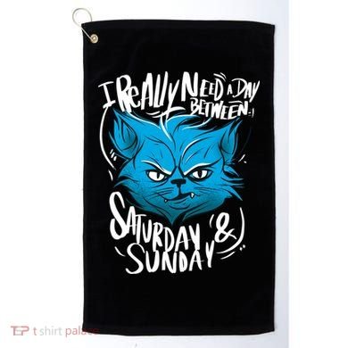 Grumpy Cat Weekend Funny Golf Towel