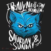 Grumpy Cat Weekend Funny Golf Towel thumb 3