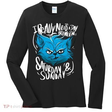 Grumpy Cat Weekend Funny Women's Long Sleeve Shirt