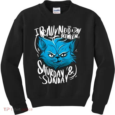 Grumpy Cat Weekend Funny Kids Sweatshirt