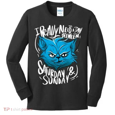 Grumpy Cat Weekend Funny Kids Long Sleeve Shirt