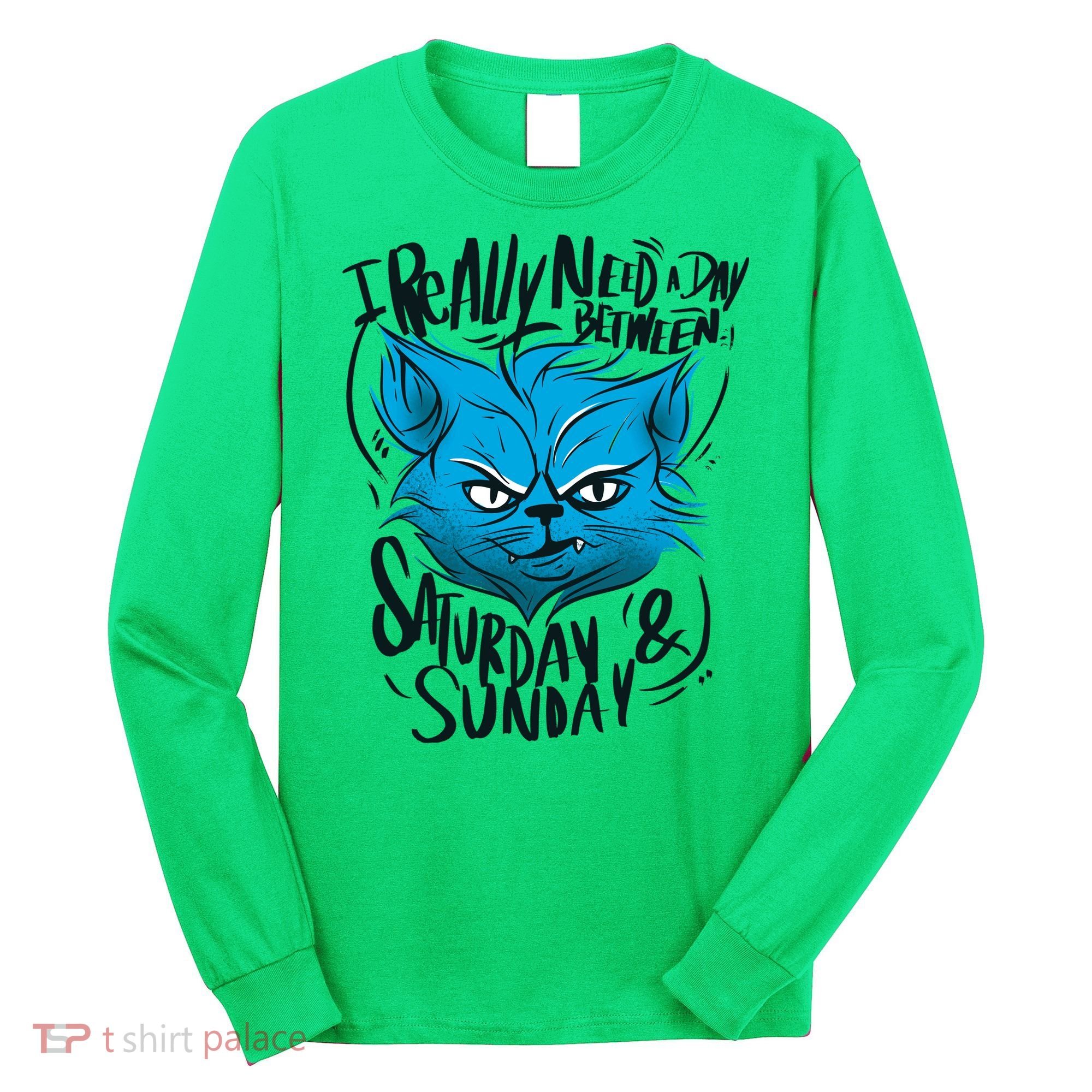 Grumpy Cat Weekend Funny Long Sleeve Shirt