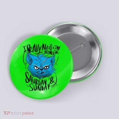 Grumpy Cat Weekend Funny Button