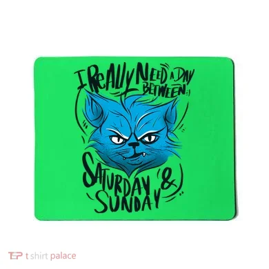 Grumpy Cat Weekend Funny Mousepad