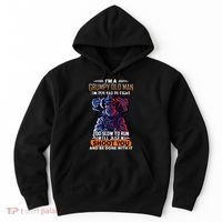 Grumpy Old Man Too Old To Fight Run I'll Just Shoot You Hoodie thumb 0