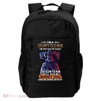 Grumpy Old Man Too Old To Fight Run I'll Just Shoot You Backpack thumb 0