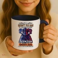 Grumpy Old Man Too Old To Fight Run I'll Just Shoot You Coffee Mug thumb 3