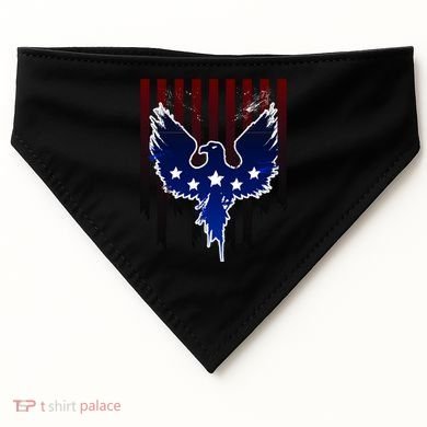 Grunge American Eagle USA Flag USA-Made Doggie Bandana