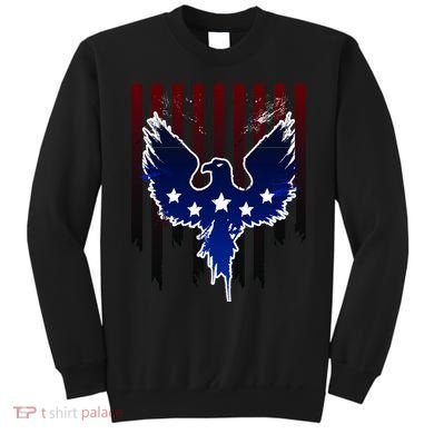 Grunge American Eagle USA Flag Sweatshirt