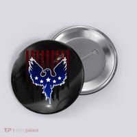 Grunge American Eagle USA Flag Button thumb 0