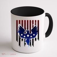 Grunge American Eagle USA Flag Coffee Mug thumb 1