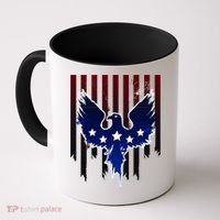 Grunge American Eagle USA Flag Coffee Mug thumb 0