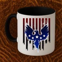 Grunge American Eagle USA Flag Coffee Mug thumb 2