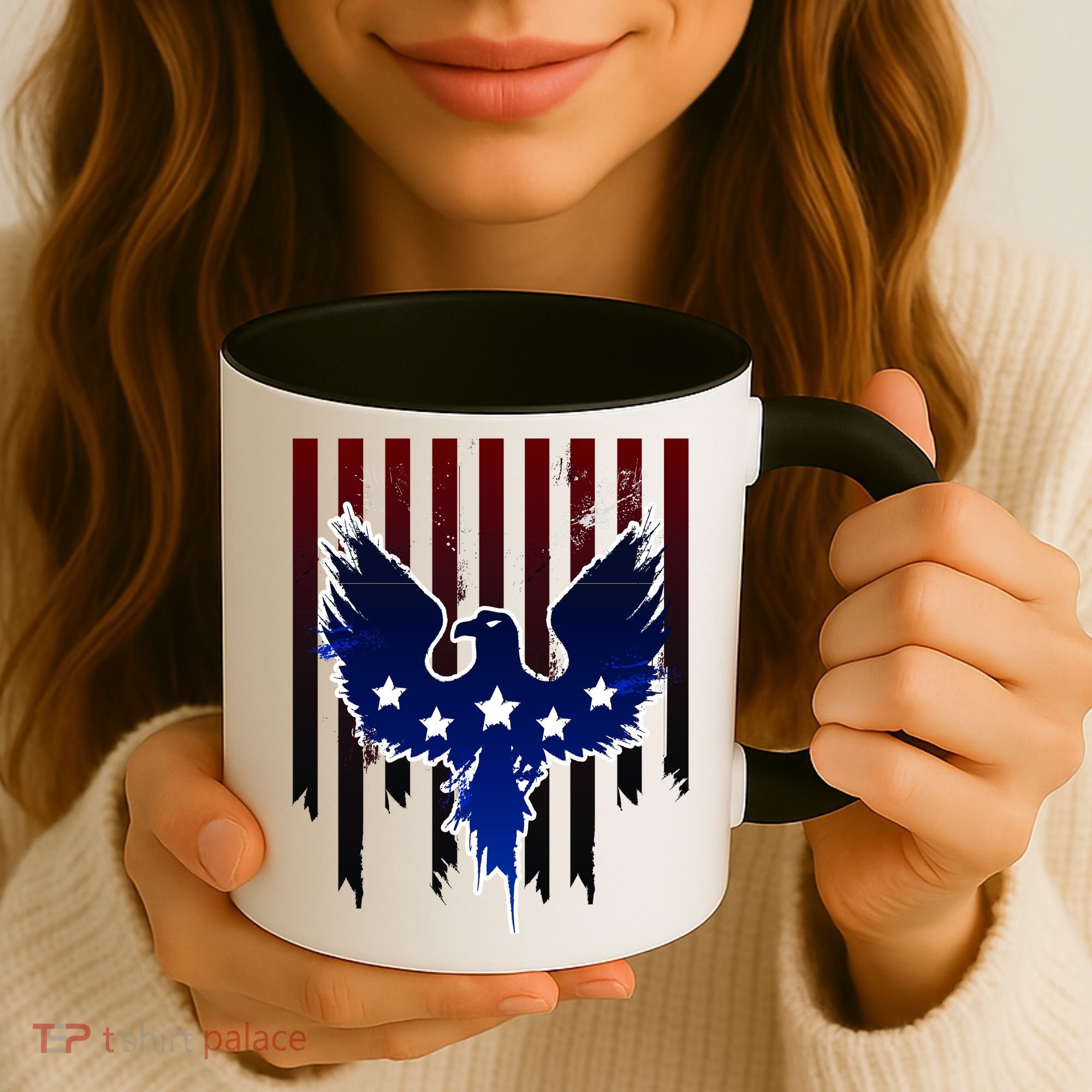Grunge American Eagle USA Flag Coffee Mug