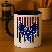 Grunge American Eagle USA Flag Coffee Mug thumb 4