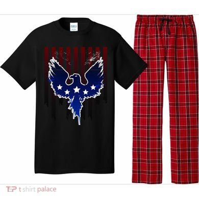 Grunge American Eagle USA Flag Pajama Set