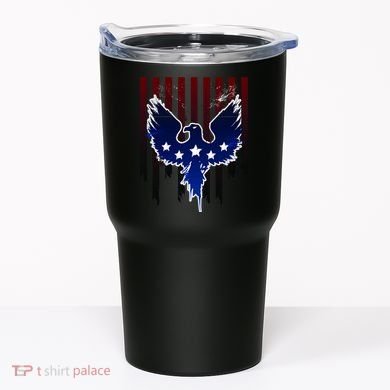 Grunge American Eagle USA Flag Tumbler