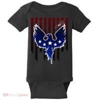 Grunge American Eagle USA Flag Baby Bodysuit thumb 0