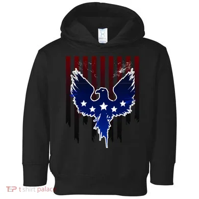 Grunge American Eagle USA Flag Toddler Hoodie