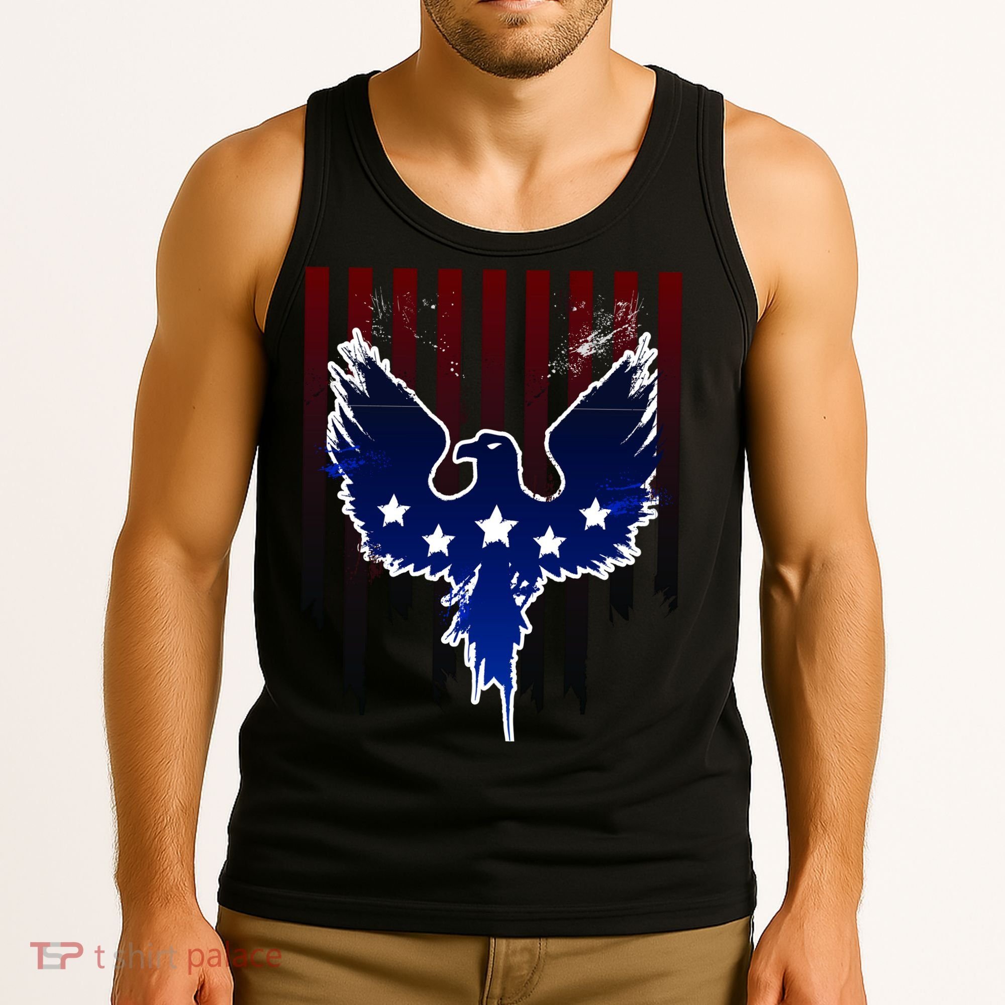 Grunge American Eagle USA Flag Tank Top