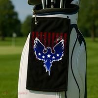 Grunge American Eagle USA Flag Golf Towel thumb 2