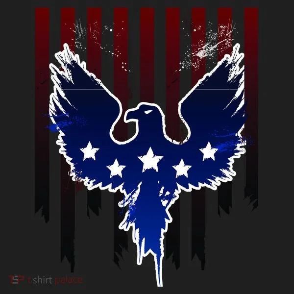 Grunge American Eagle USA Flag Golf Towel