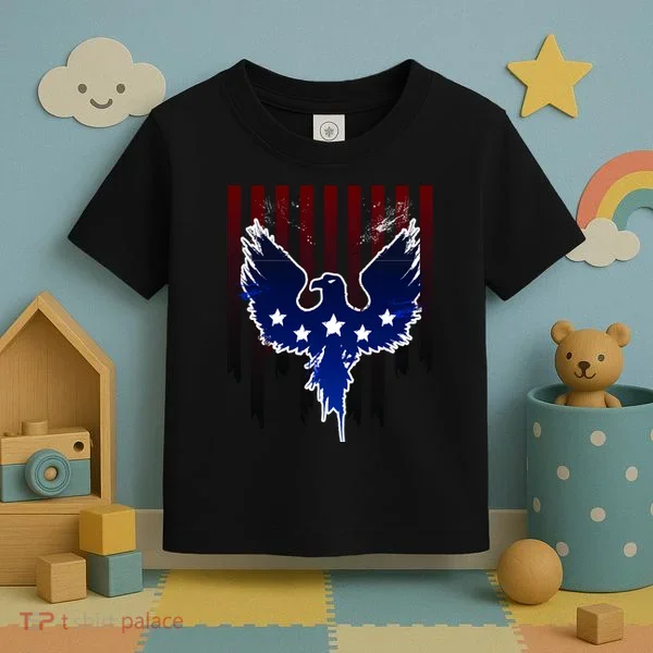 Grunge American Eagle USA Flag Toddler T-Shirt