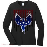 Grunge American Eagle USA Flag Women's Long Sleeve Shirt thumb 0