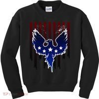 Grunge American Eagle USA Flag Kids Sweatshirt thumb 0